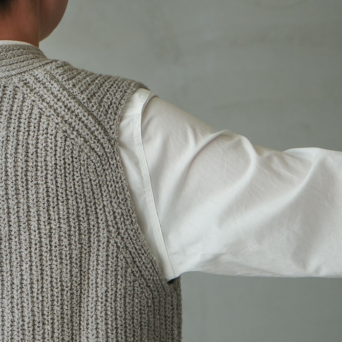 e253k054) / evam eva (エヴァムエヴァ) / wool alpaka aze vest