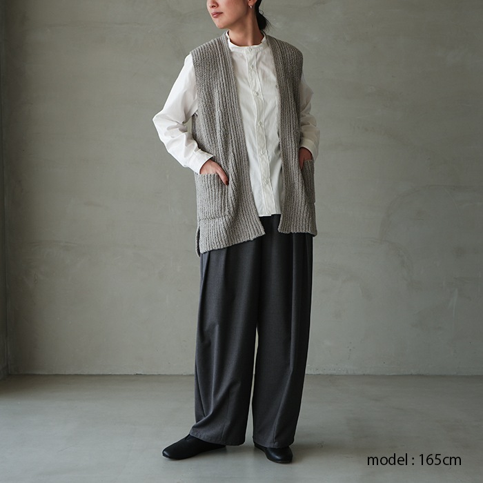 e253k054) / evam eva (エヴァムエヴァ) / wool alpaka aze vest