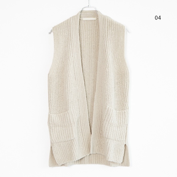 e253k054) / evam eva (エヴァムエヴァ) / wool alpaka aze vest
