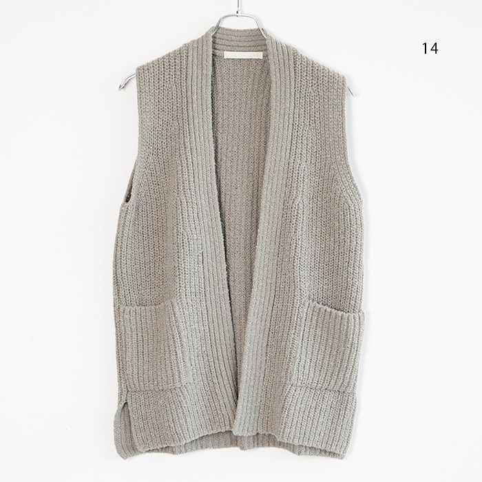 e253k054) / evam eva (エヴァムエヴァ) / wool alpaka aze vest