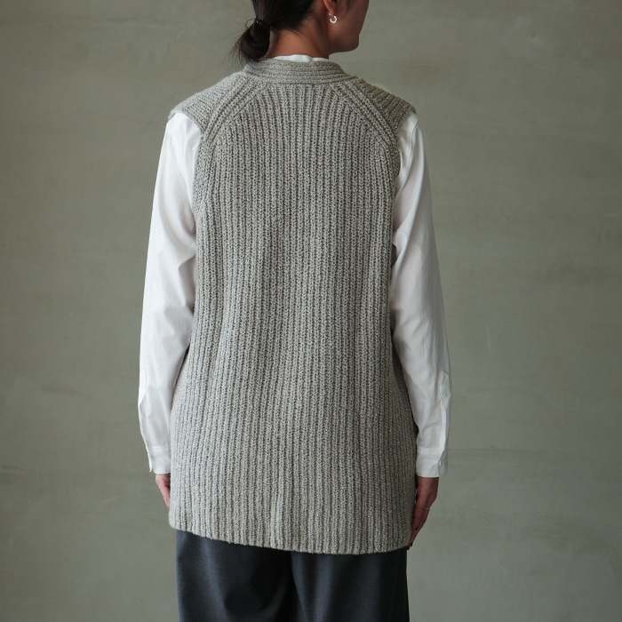 ○(e253k054) / evam eva (エヴァムエヴァ) / wool alpaka aze vest