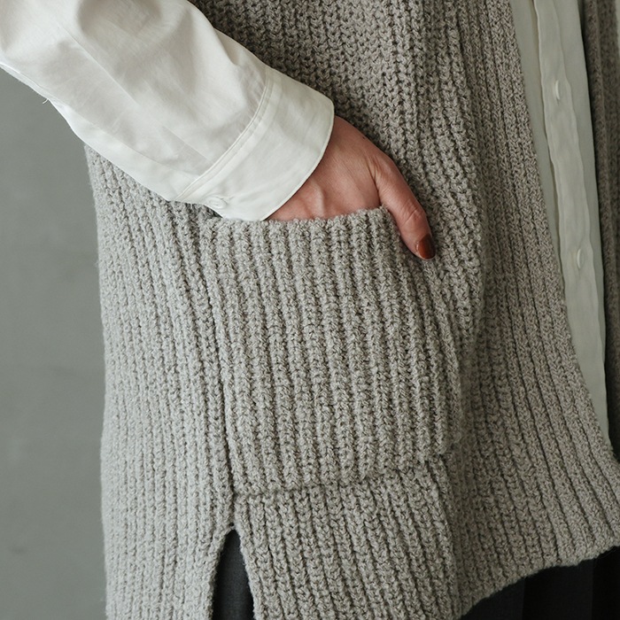 □(e253k054) / evam eva (エヴァムエヴァ) / wool alpaka aze vest