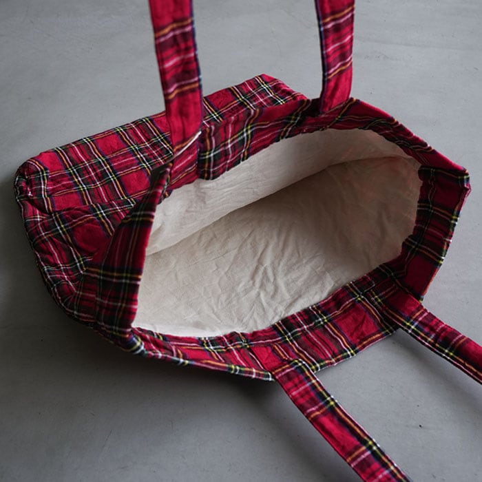 オールドマンズテーラー トートバッグ 6961 R & D.M.Co- オールドマンズテーラー リネン チェック トートバッグ