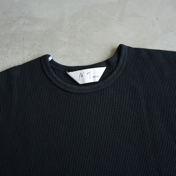 anc-ct134) / ANCELLM (アンセルム) / DAMAGE WAFFLE CREW LS T-SHIRT