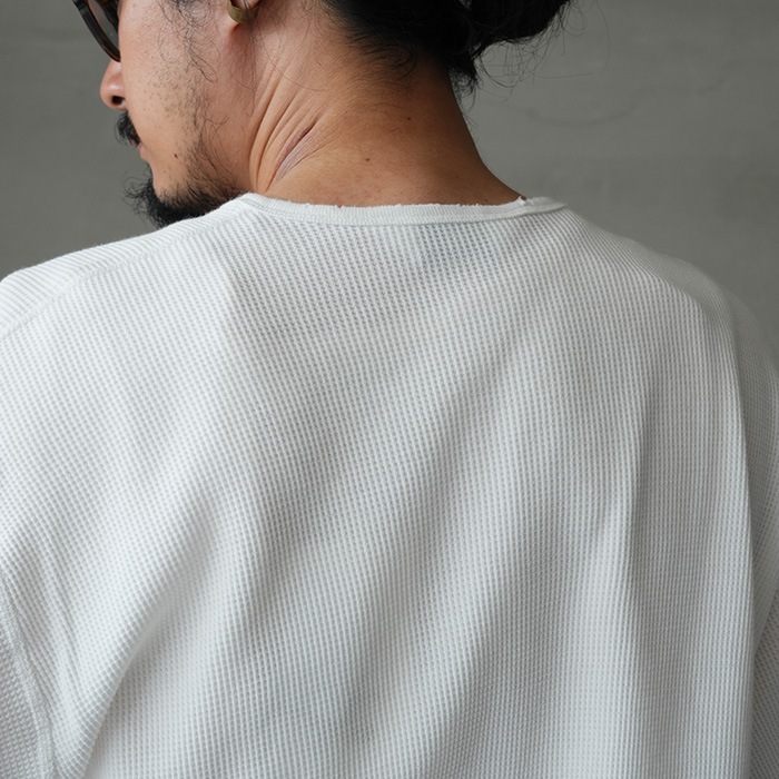 anc-ct134) / ANCELLM (アンセルム) / DAMAGE WAFFLE CREW LS T