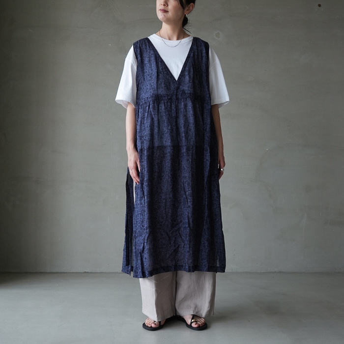 Vlas Blommeエプロンドレス　　　　新品未使用　匿名配送 13213056) / Vlas Blomme (ヴラスブラム) / Damask Print 2Way