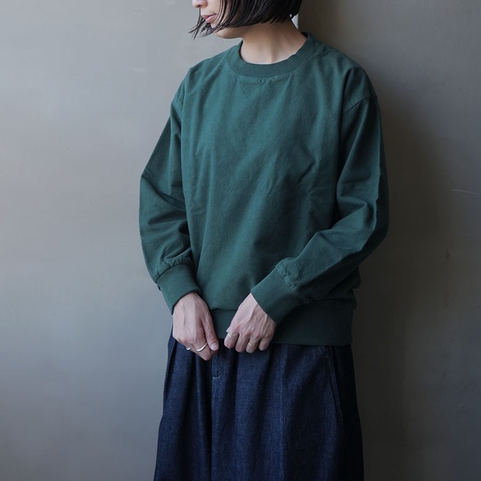 r37504) / RINEN(リネン) / 20/1ネル両面起毛 クルーネックシャツ