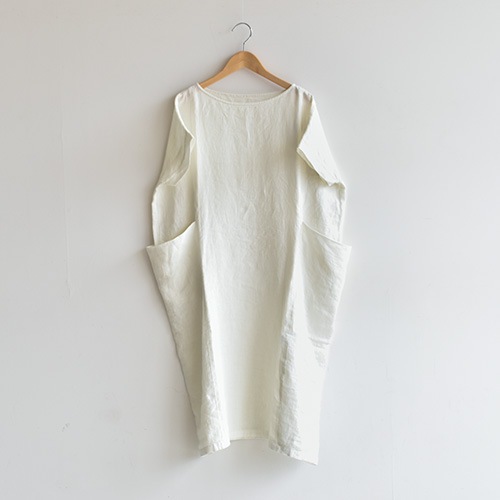 e201t145) / evam eva(エヴァムエヴァ) / linen drop pocket OP