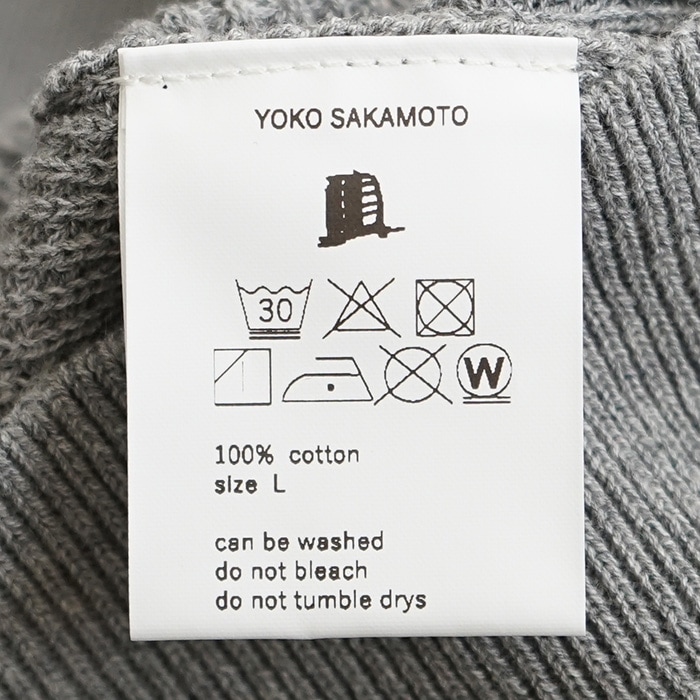 30%OFF】(ys-23ss-59)YOKOSAKAMOTO(ヨーコサカモト) /CREW NECK KNIT