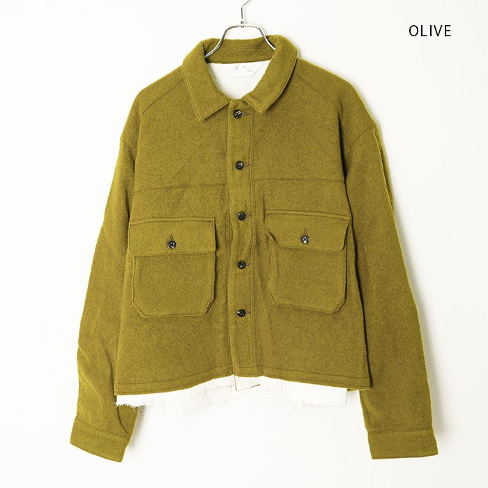 anc-jk58-a) / ANCELLM (アンセルム) / SHRINK WOOL LAYERING JACKET