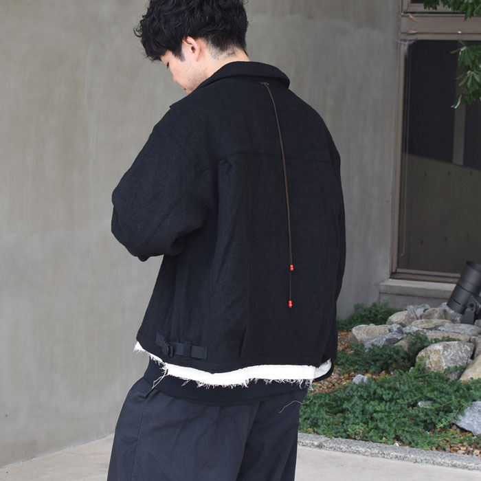 anc-jk58-a) / ANCELLM (アンセルム) / SHRINK WOOL LAYERING JACKET