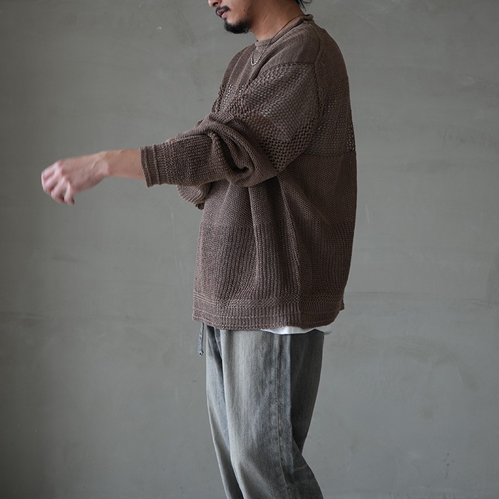 innat05-k03)/INNAT(インアット) /OPENWORK PATTERN SWEATER(オープン 