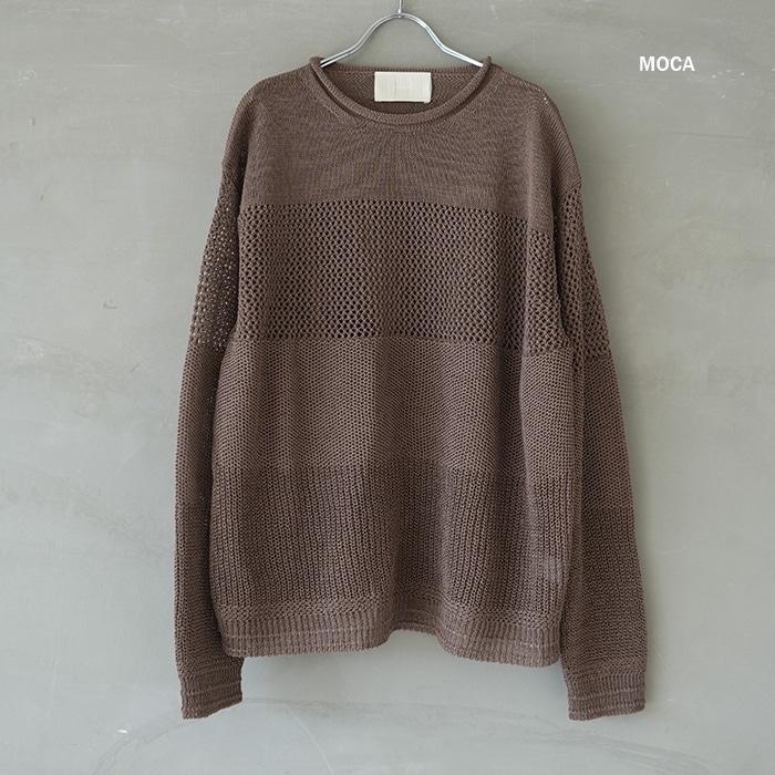 innat05-k03)/INNAT(インアット) /OPENWORK PATTERN SWEATER(オープン 