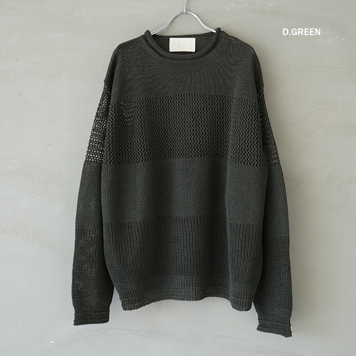 innat05-k03)/INNAT(インアット) /OPENWORK PATTERN SWEATER(オープン