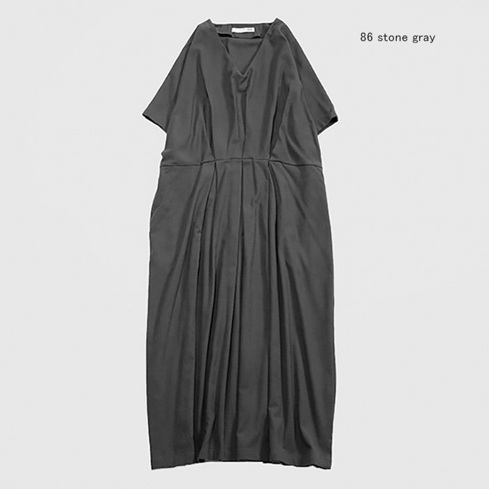 evame eva ワンピース e231t134) / evam eva (エヴァムエヴァ) /v neck tuck one-piece