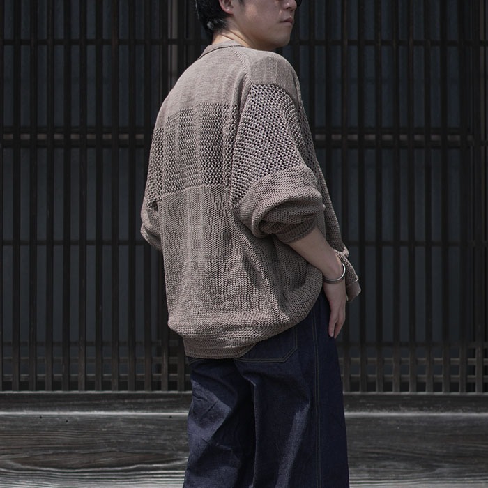 ⭐︎個人オーダー品 インバーアラン インディゴコットンニット フード