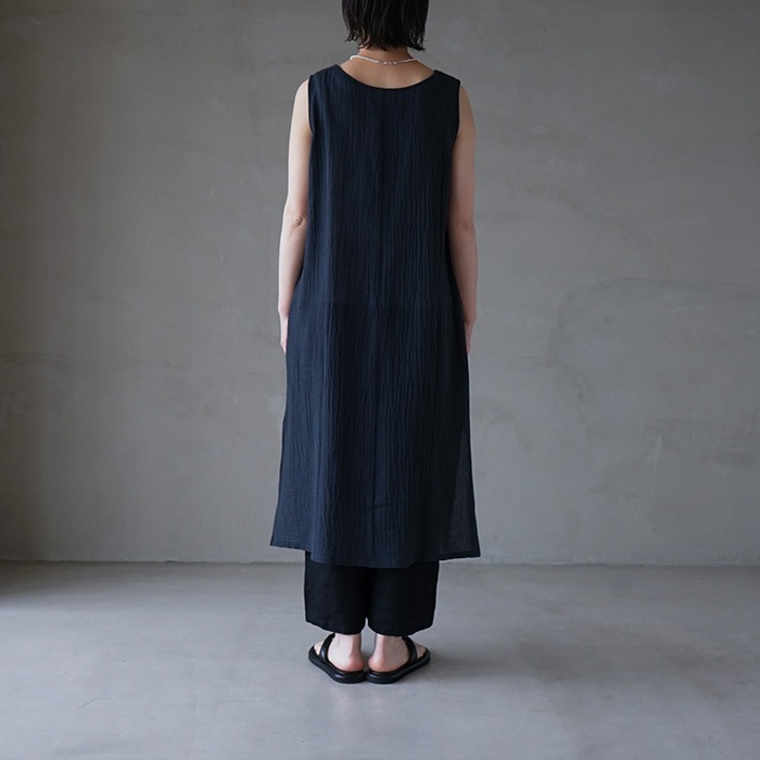 【最終】evameva エヴァムエヴァジャケットワンピース　定価56,100円 evameva (エヴァムエヴァ) cotton georgette OP / コットン