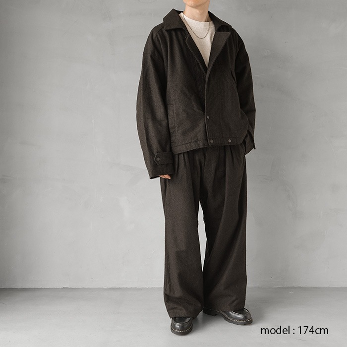 anc-pt83) / ANCELLM (アンセルム) / WOOL GATHERS SLACKS（ウール