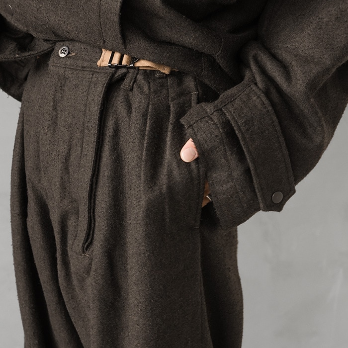 anc-pt83) / ANCELLM (アンセルム) / WOOL GATHERS SLACKS（ウール