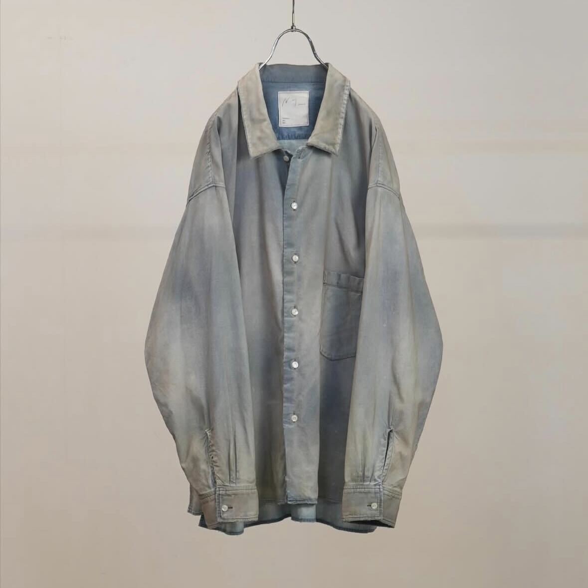 anc-sh79) / ANCELLM (アンセルム) / BRUSHSTROKE AGING SHIRT