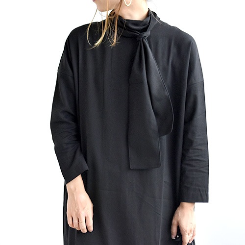 evam eva エヴァムエヴァ　コットンワンピース　ブラックフォーマル ◎☆(v002c028) / evam eva (エヴァムエヴァ) /cotton C&S OP