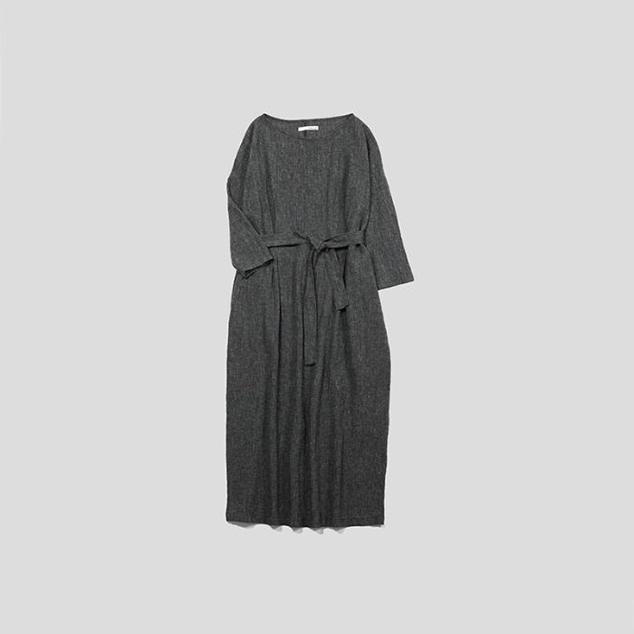 □（e241t152）/ evam eva(エヴァムエヴァ) /linen cotton one-piece