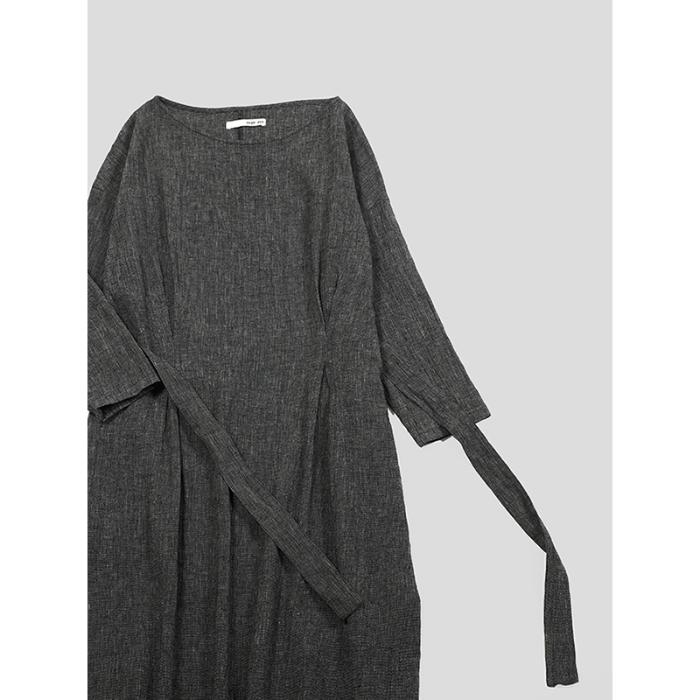 □（e241t152）/ evam eva(エヴァムエヴァ) /linen cotton one-piece