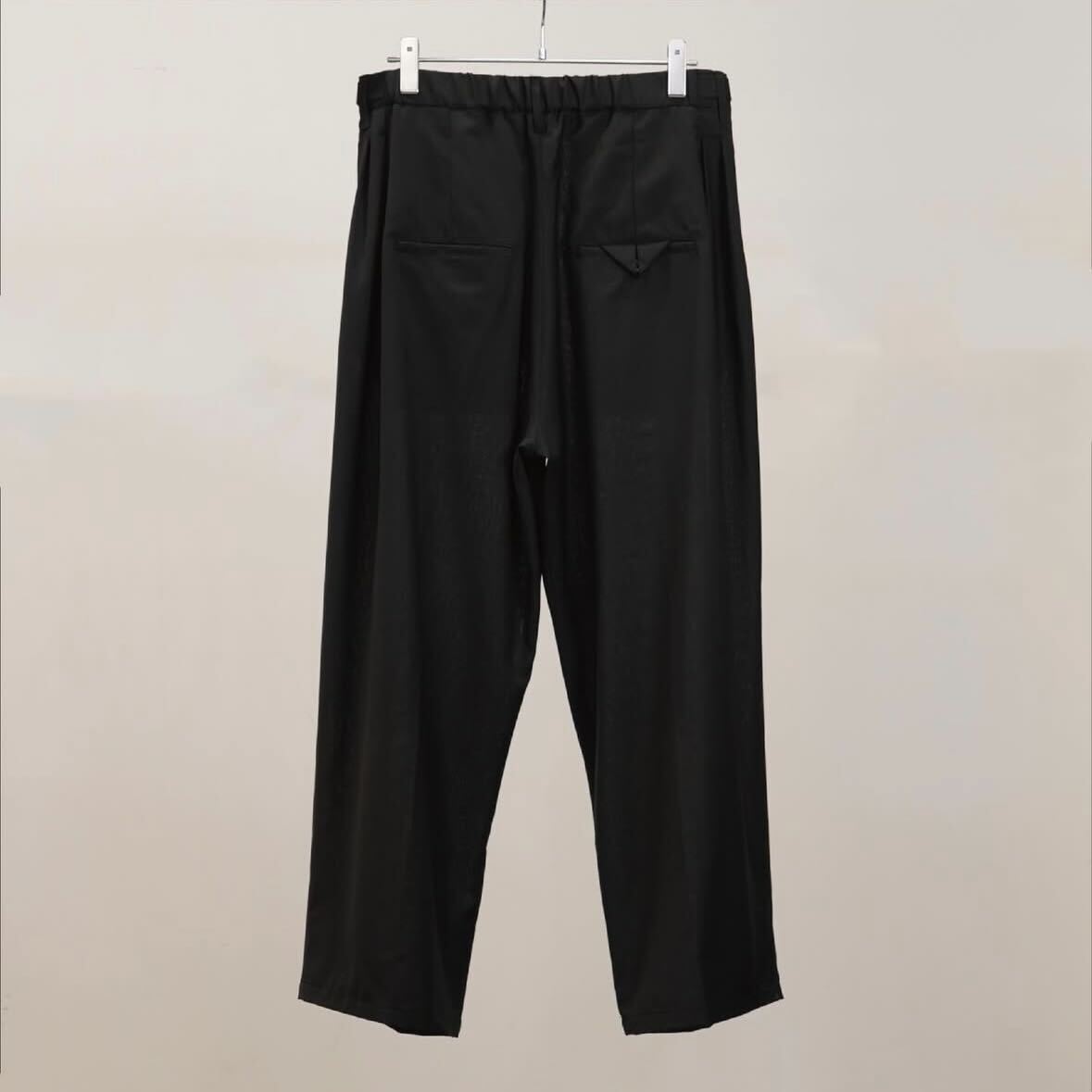 ANCELLM BELTED WOOL SLACKS 2 アンセルム　ブラック □(anc-pt108) / ANCELLM (アンセルム) / BELTED WOOL SLACKS