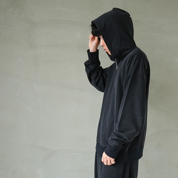 ◎◎(km25a-035）/ KANEMASA(カネマサ) / 28G Cupro Half Zip Hoodie