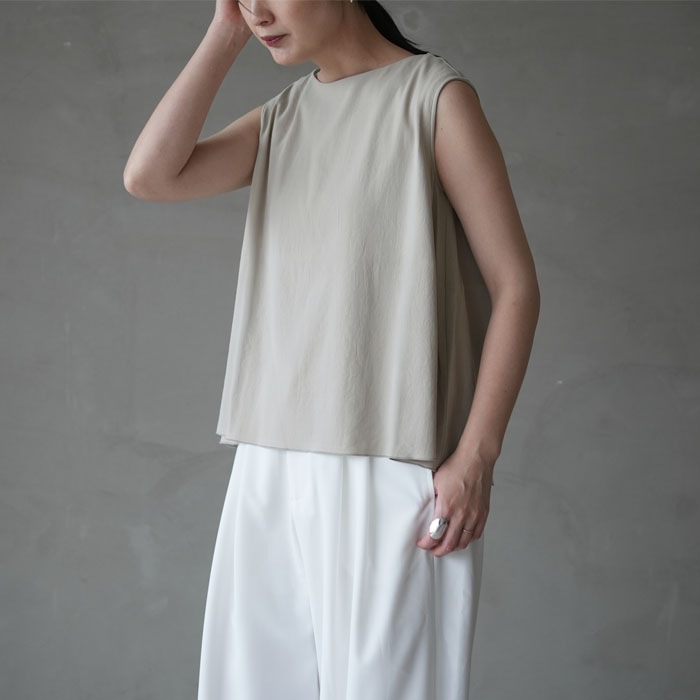 e261t195) / evam eva (エヴァムエヴァ) / cotton sleeveless(コットン