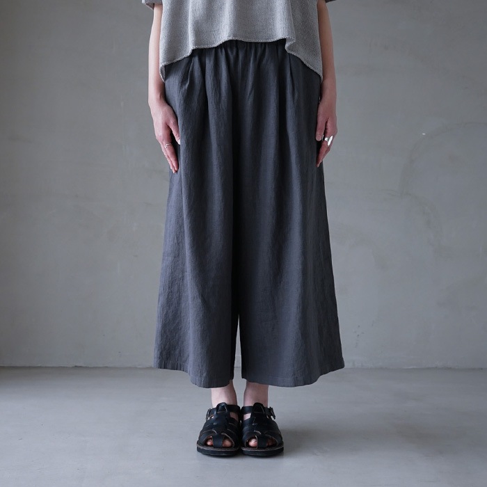 ◎☆（e241t064）/ evam eva(エヴァムエヴァ) /water linen wide