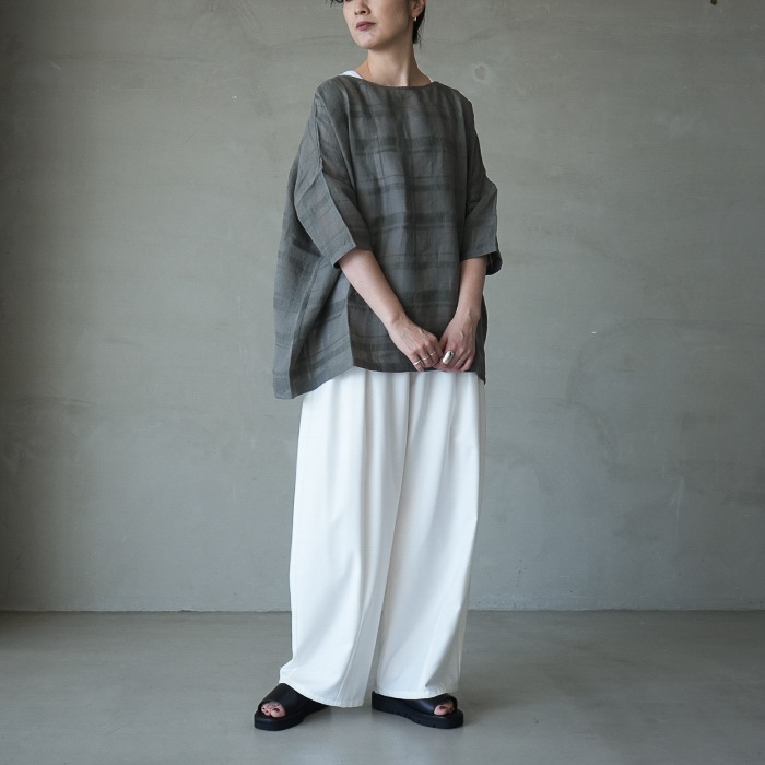 e261t223) / evam eva (エヴァムエヴァ) / linen ramie pullover