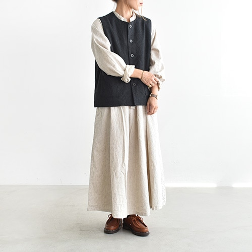 r20101) / RINEN(リネン) / 2/60ウール綾織ベスト レディース