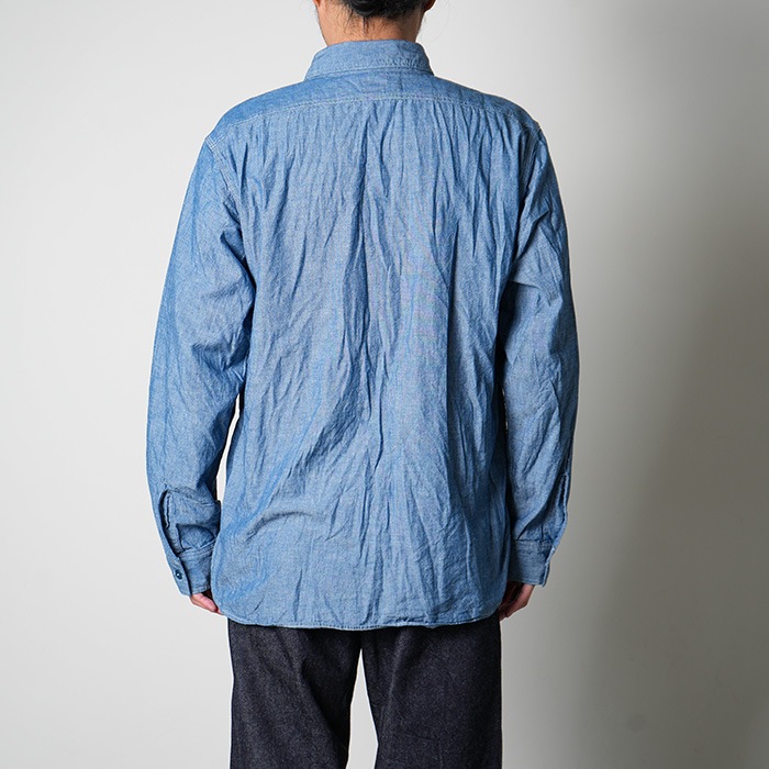 01-8070-84]orSlow(オアスロウ) CHAMBRAY WORL SHIRT シャンブレー