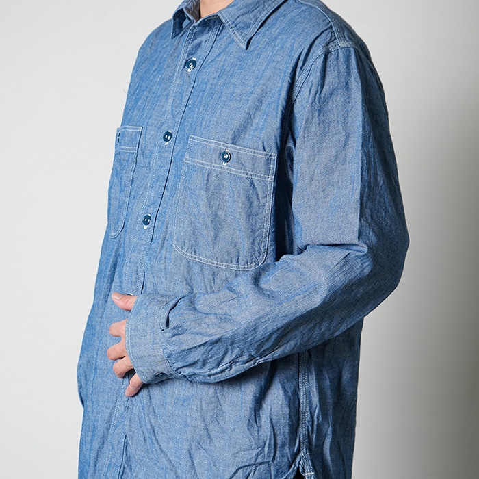 orSlow シャンブレーシャツ　XL 01-8070-84]orSlow(オアスロウ) CHAMBRAY WORL SHIRT