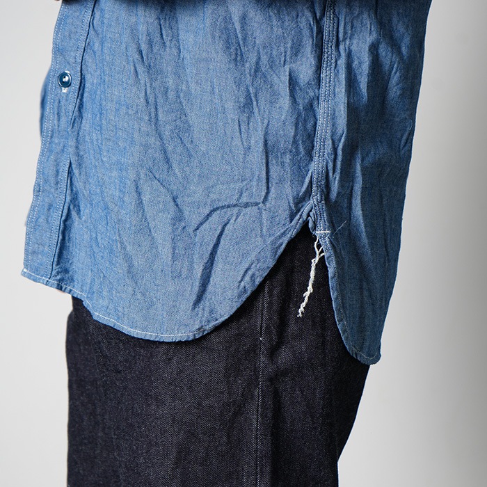 01-8070-84]orSlow(オアスロウ) CHAMBRAY WORL SHIRT シャンブレー