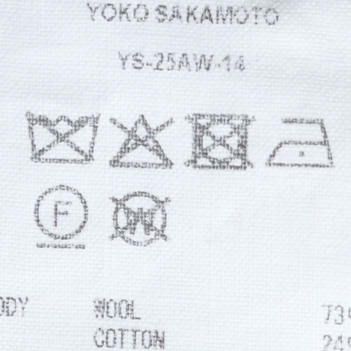 ys-25aw-14) YOKOSAKAMOTO(ヨーコサカモト) /DOUBLE PLEATED WIDE EASY