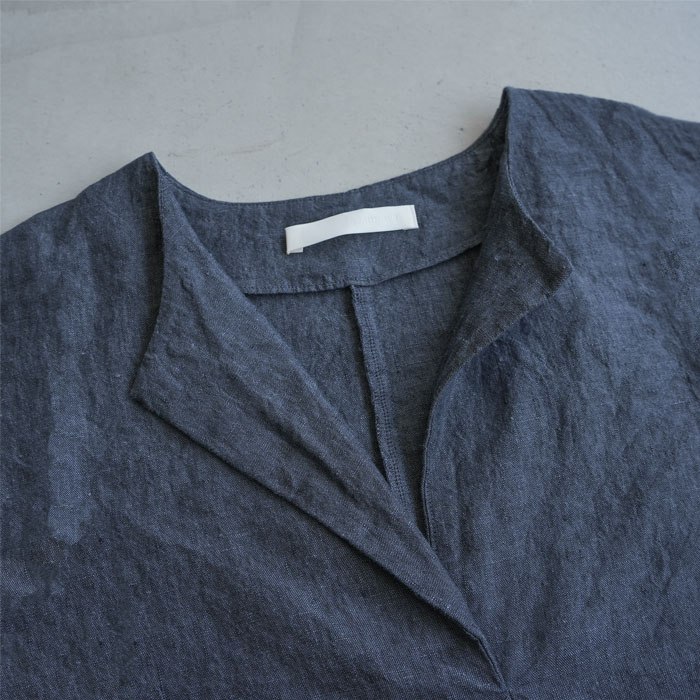 □(e261t175) / evam eva (エヴァムエヴァ) / linen tuck pullover