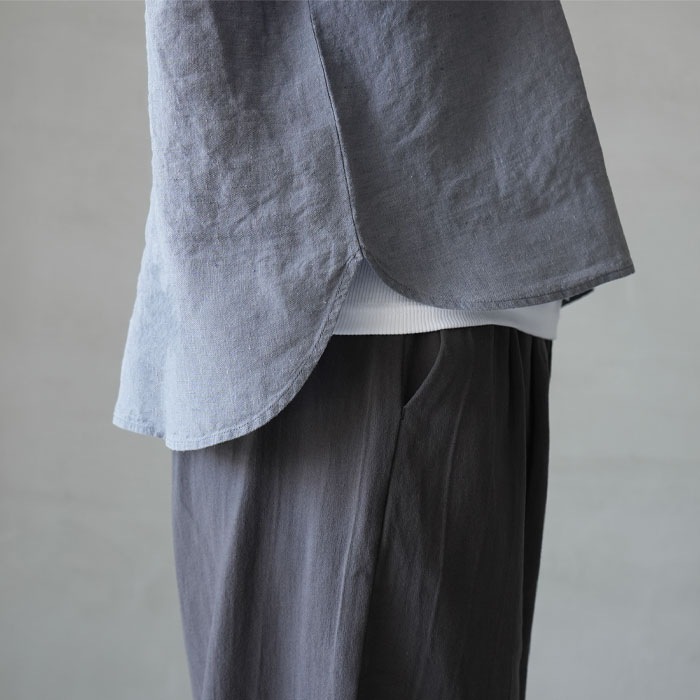 ▽(e261t175) / evam eva (エヴァムエヴァ) / linen tuck pullover
