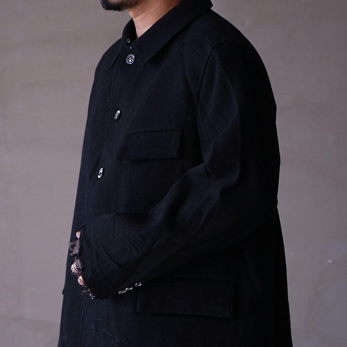 anc-jk37) / ANCELLM (アンセルム) / TWEED CRASH JACKET（ツイード