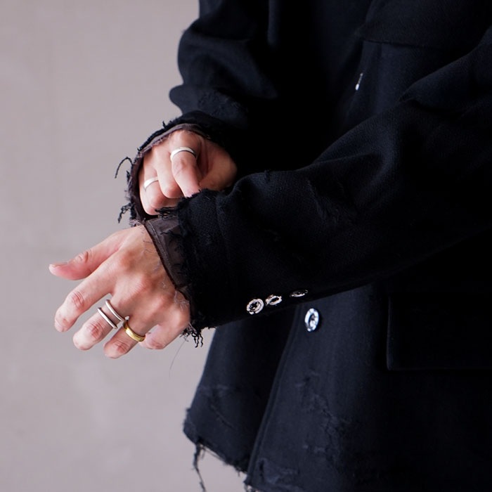 anc-jk37) / ANCELLM (アンセルム) / TWEED CRASH JACKET（ツイード