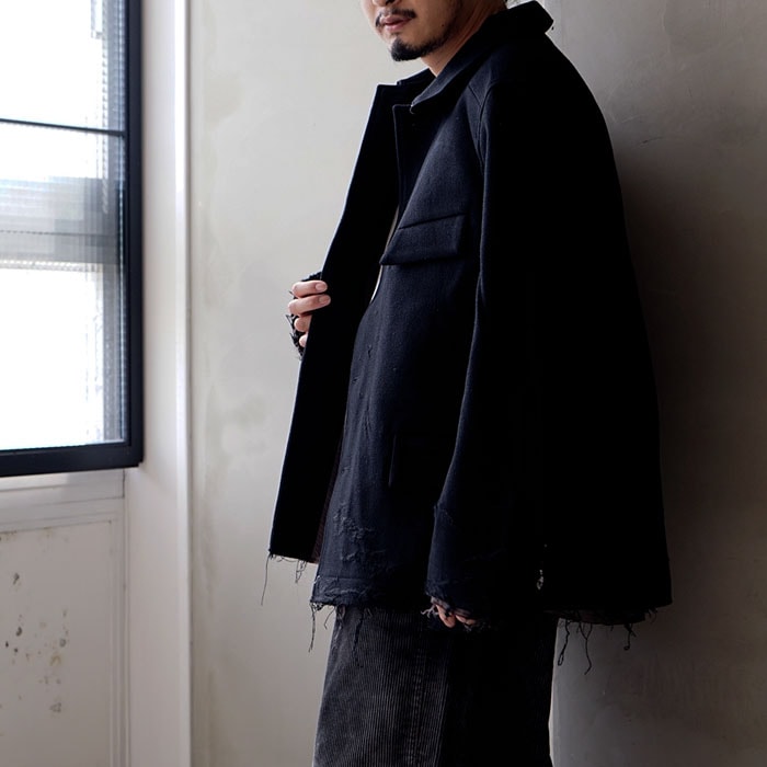anc-jk37) / ANCELLM (アンセルム) / TWEED CRASH JACKET