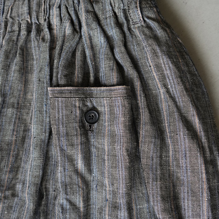 Vlas Blomme ヴラスブラム リネンストライプパンツ 13543075) / Vlas Blomme (ヴラスブラム) / 40/1 Linen Stripe