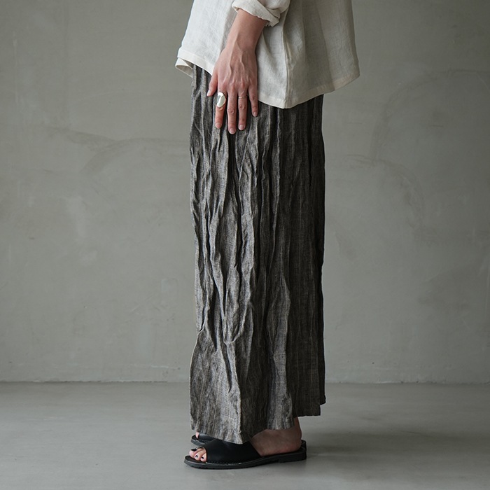 美品 vlas blomme linen Random stripe スカート | フレアスカート