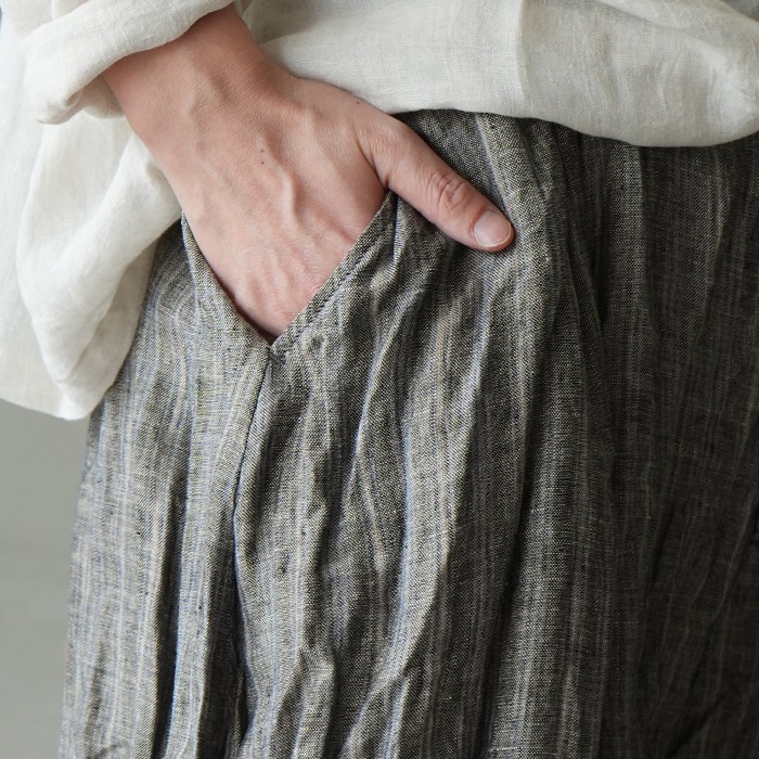 13543075) / Vlas Blomme (ヴラスブラム) / 40/1 Linen Stripe カーブ