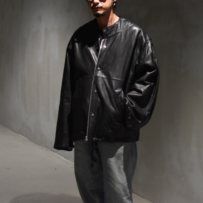 bo-05a03) barbell object(バーベルオブジェクト) /leather ns jkt