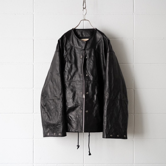 bo-05a03) barbell object(バーベルオブジェクト) /leather ns jkt
