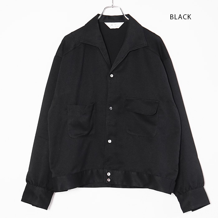anc-sh93) / ANCELLM (アンセルム) / VEGAN SUEDE OPEN COLLAR SHIRT