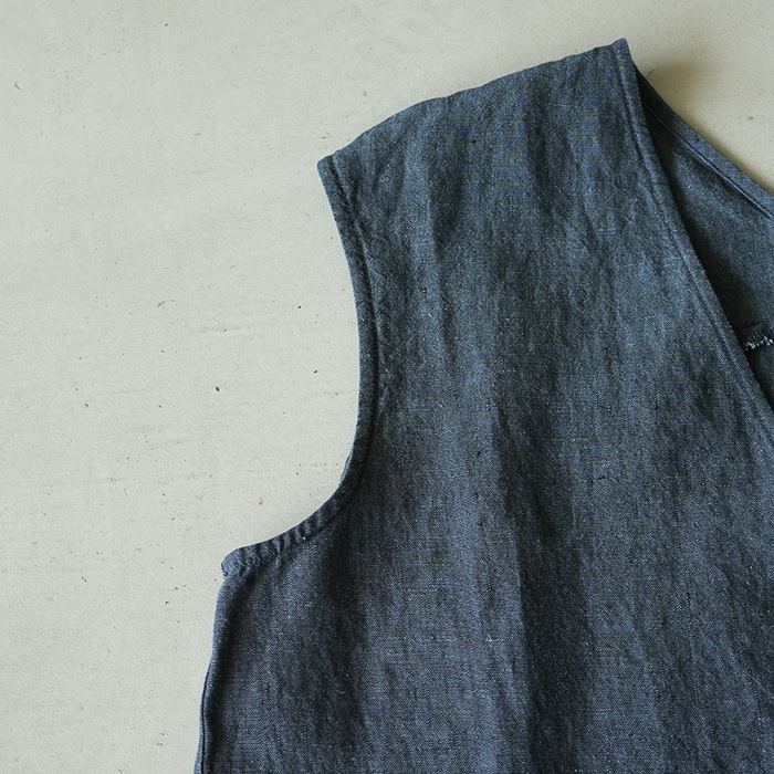 e261t176) / evam eva (エヴァムエヴァ) / linen sleeveless one-piece