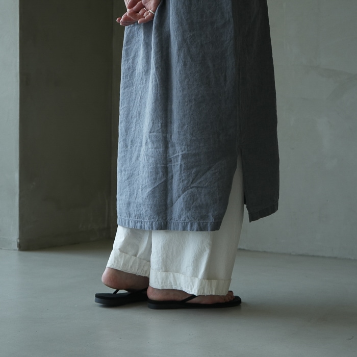 e261t176) / evam eva (エヴァムエヴァ) / linen sleeveless one-piece